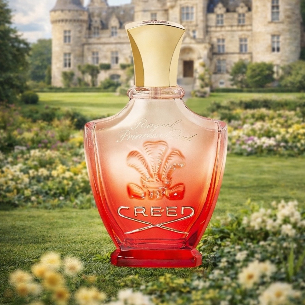 JUST THE BOTTLE of Creed Royal Princess Oud Fragrance, 2.5 FL OZ/ 75 ML, Empty.